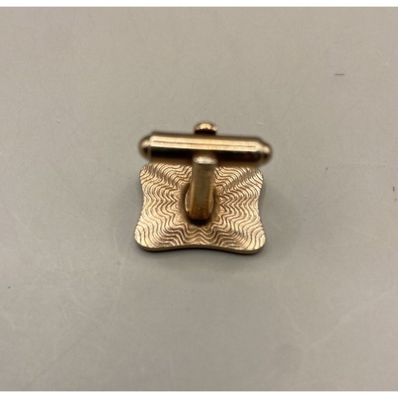 Vintage Hickok Monogram "P" Single Cufflink Rose Gold Tone / Black 1950s - Picture 3 of 7